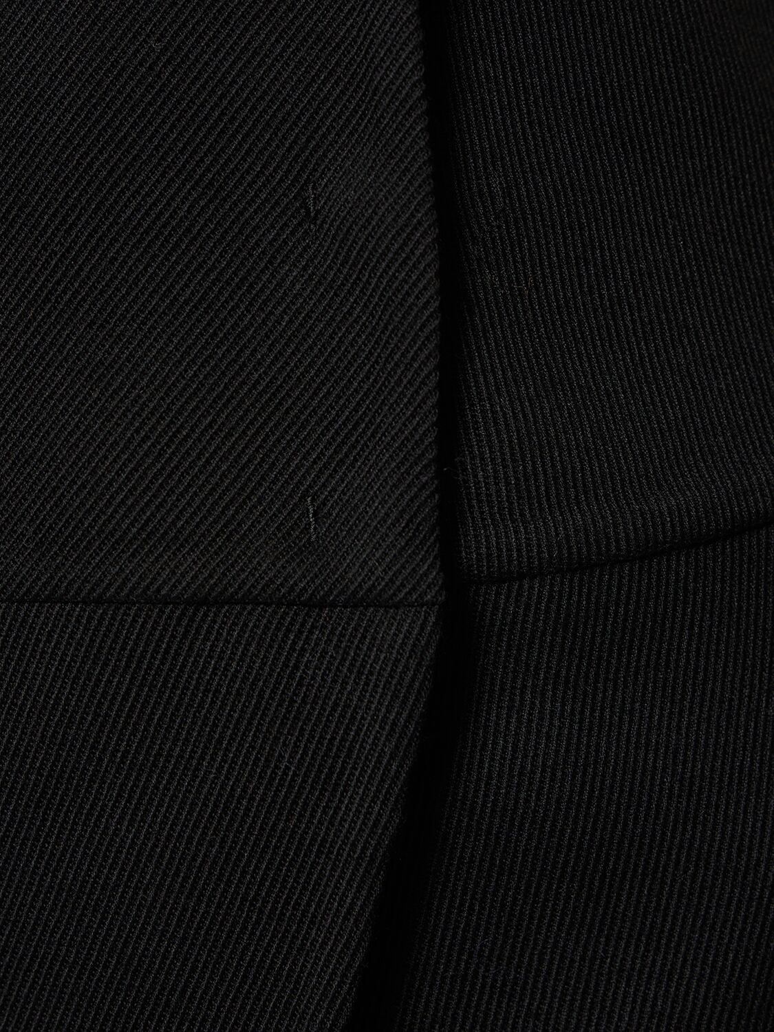 Shop Auralee Wool Midi Skirt In Black