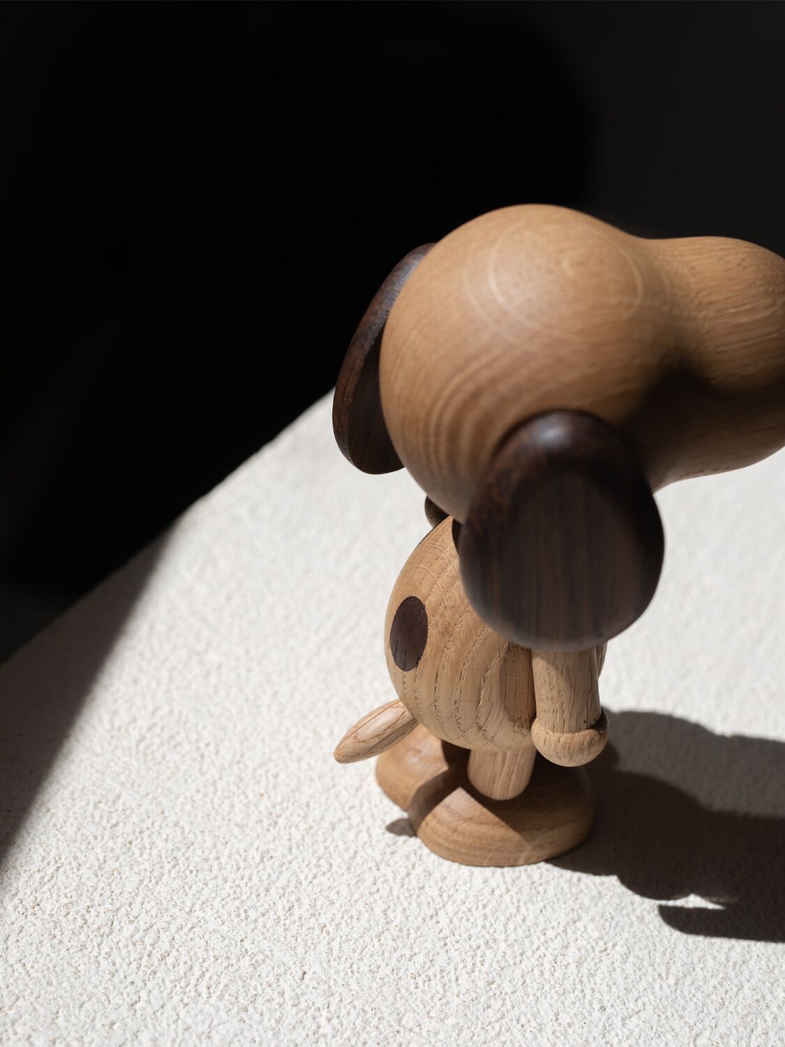 Shop Boyhood Small Snoopy Oak Sculpture In Brown