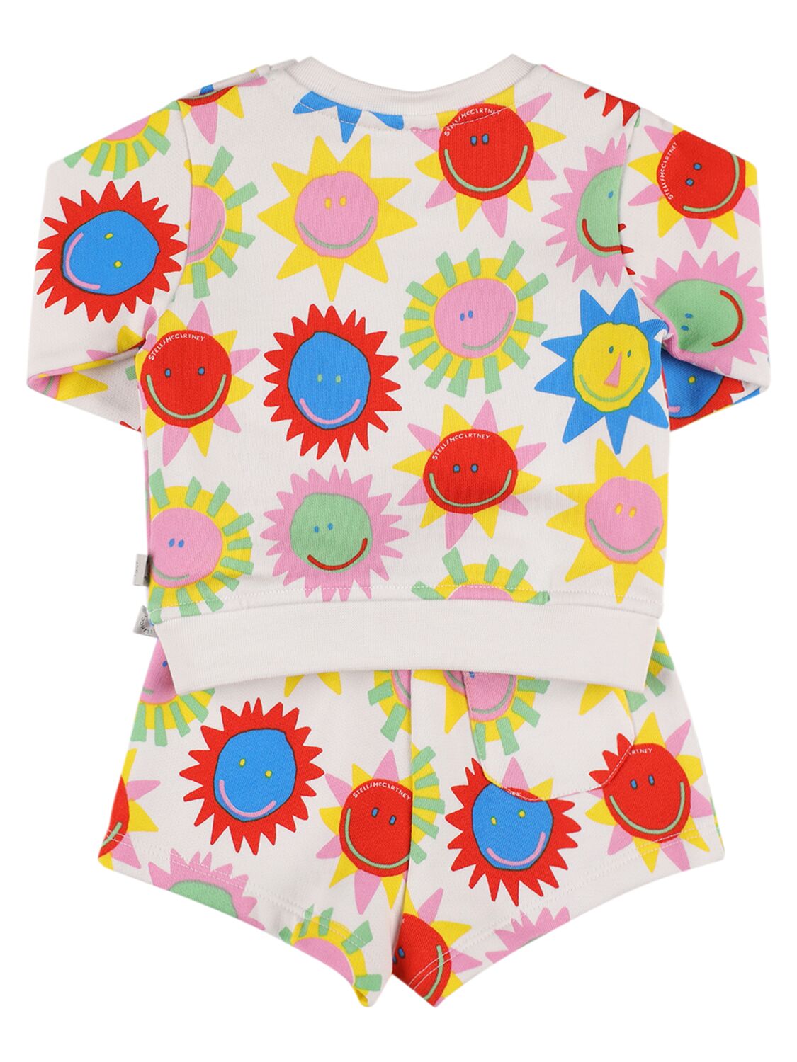 STELLA MCCARTNEY ORGANIC COTTON SWEATSHIRT & SHORTS SET 