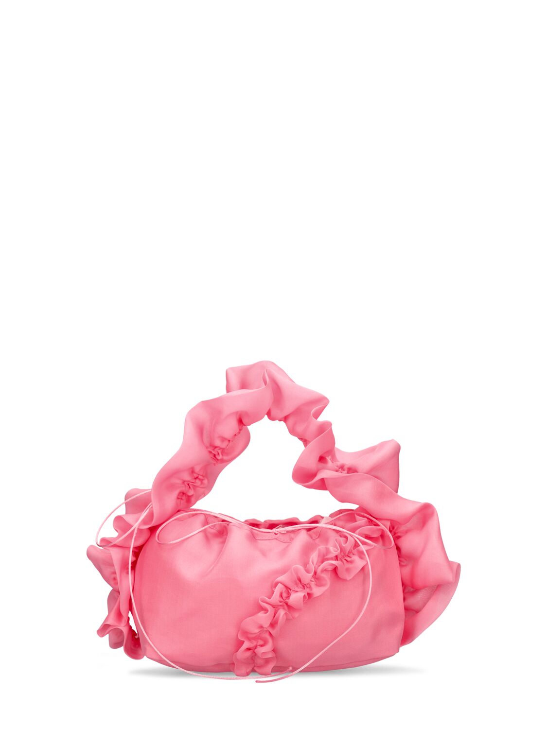 Cecilie Bahnsen Umi Glazed Organza Top Handle Bag In Pink
