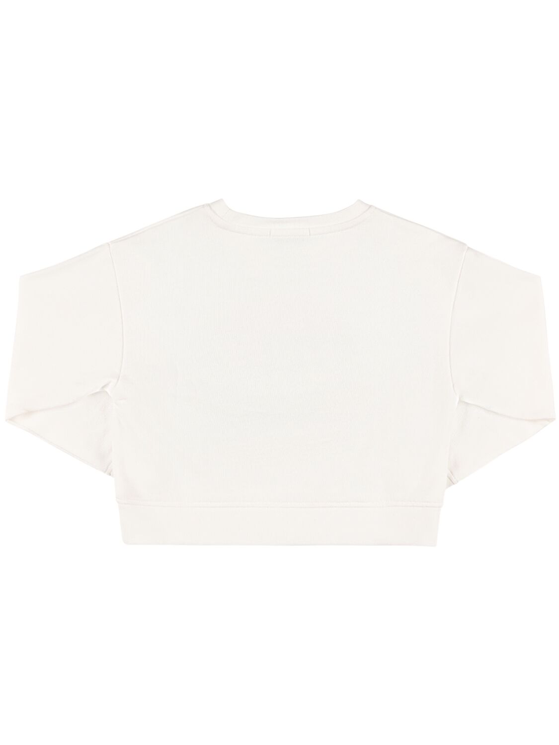 Shop Stella Mccartney Organic Cotton Logo Sweatshirt In Weiss