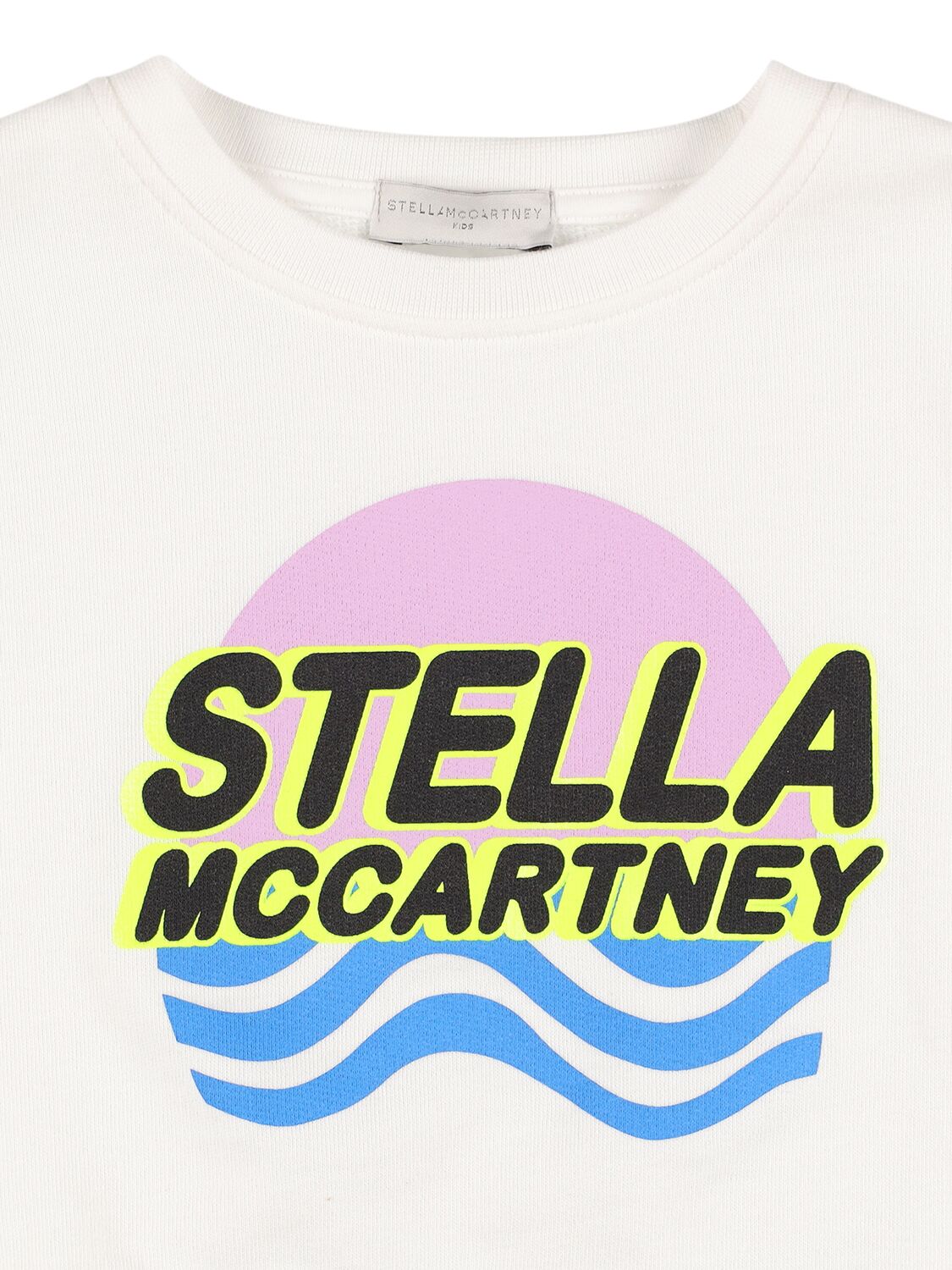 Shop Stella Mccartney Organic Cotton Logo Sweatshirt In Weiss