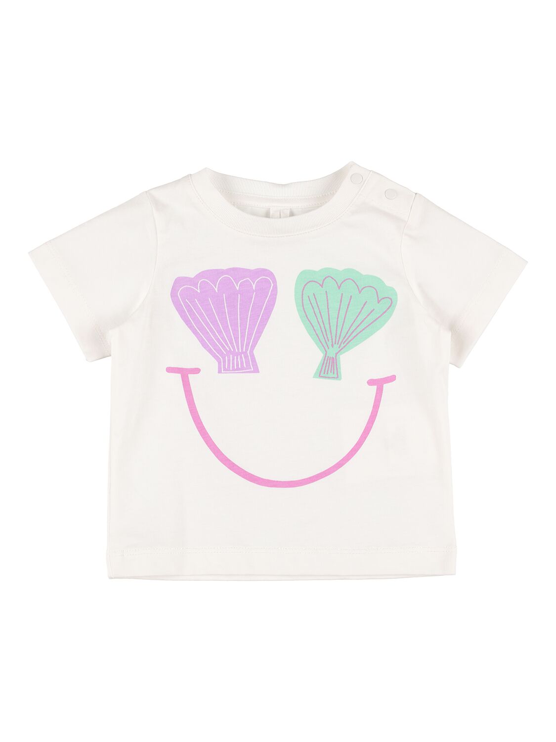 Stella Mccartney Kids' Bedrucktes T-shirt Aus Baumwolle In Weiss