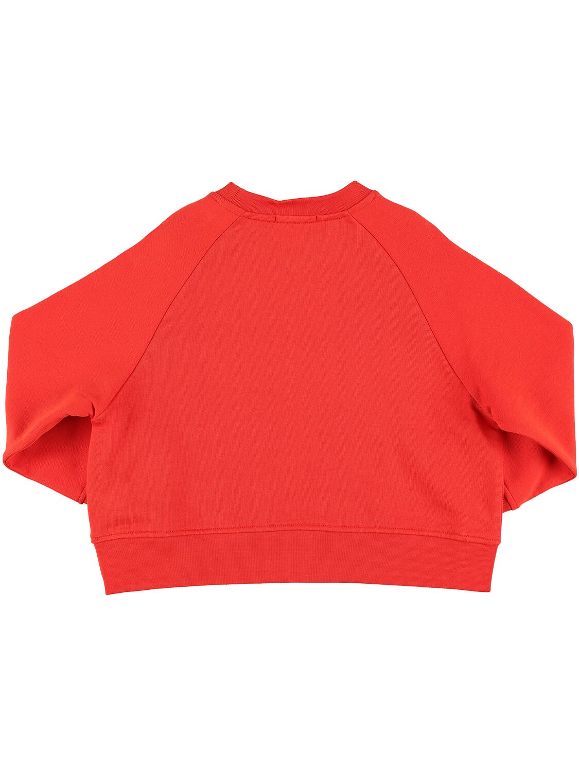 Shop Stella Mccartney Organic Cotton Logo Fringe Sweatshirt In Rot