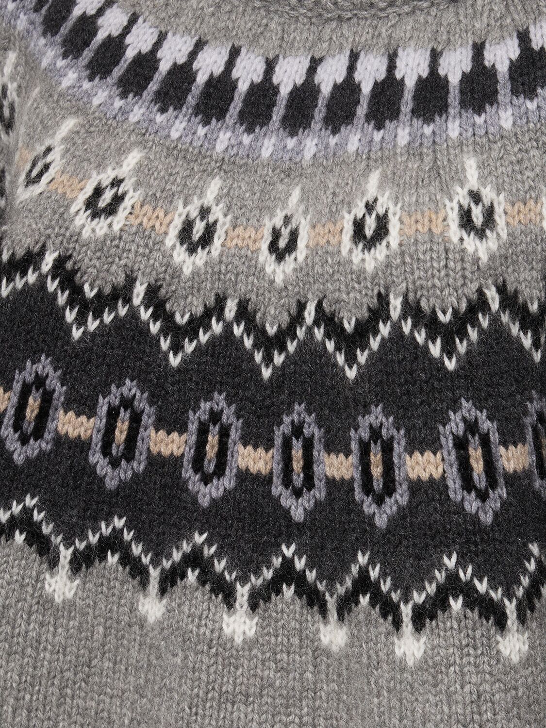 Shop Khaite Halo Oversized Cashmere Blend Sweater In Grey,multi