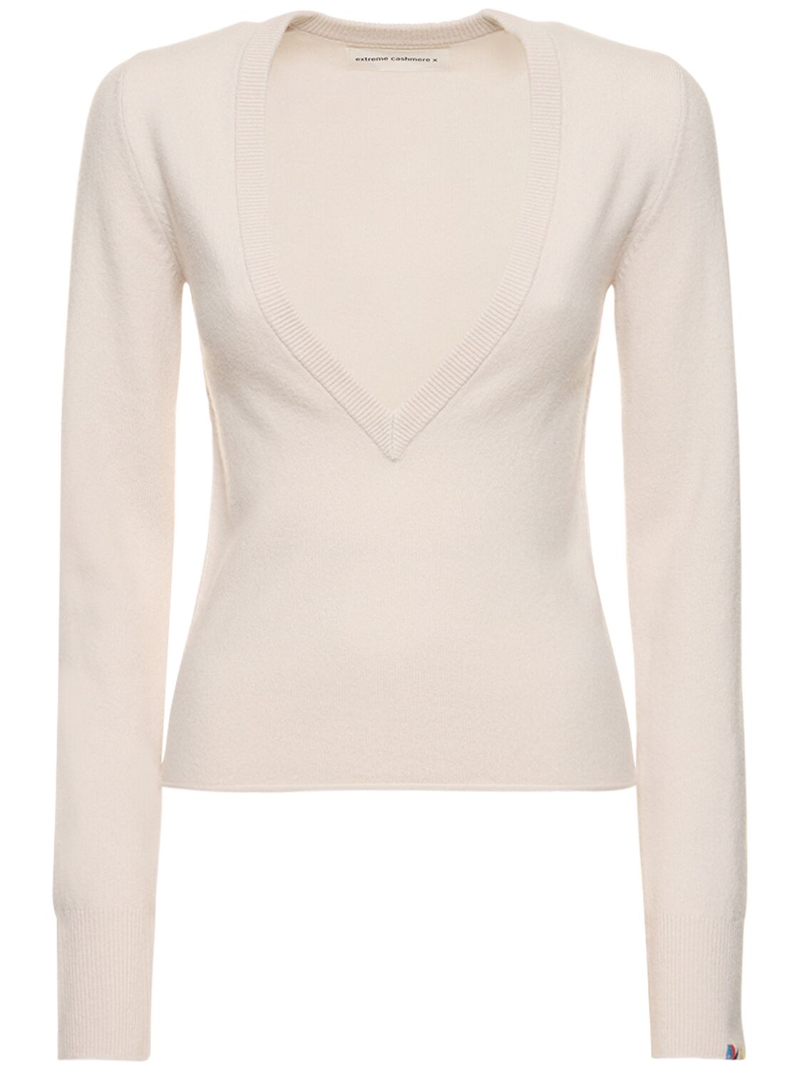 Deco Cashmere Blend V-neck Sweater – WOMEN > CLOTHING > KNITWEAR