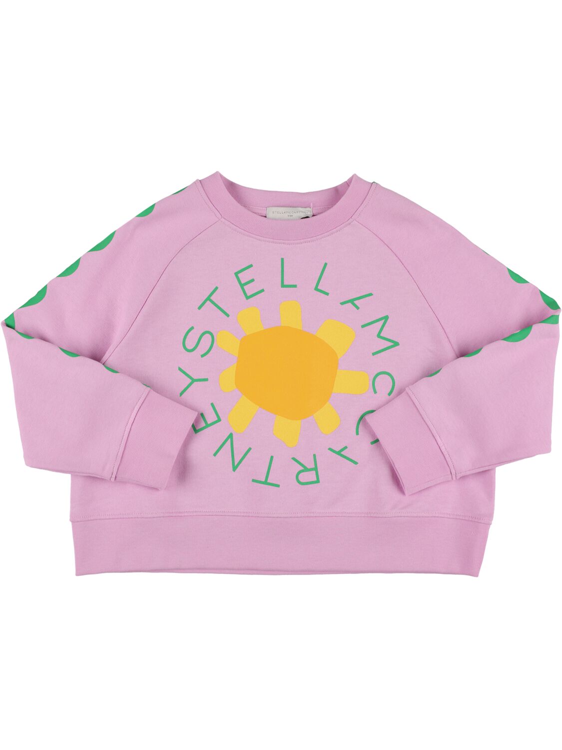 Stella Mccartney Kids' Bedrucktes Sweatshirt Aus Baumwolle In Rosa