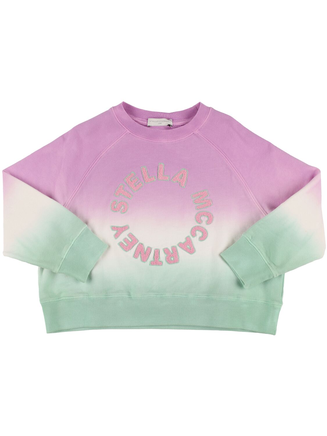 Shop Stella Mccartney Organic Cotton Terry Logo Sweatshirt In Multicolor