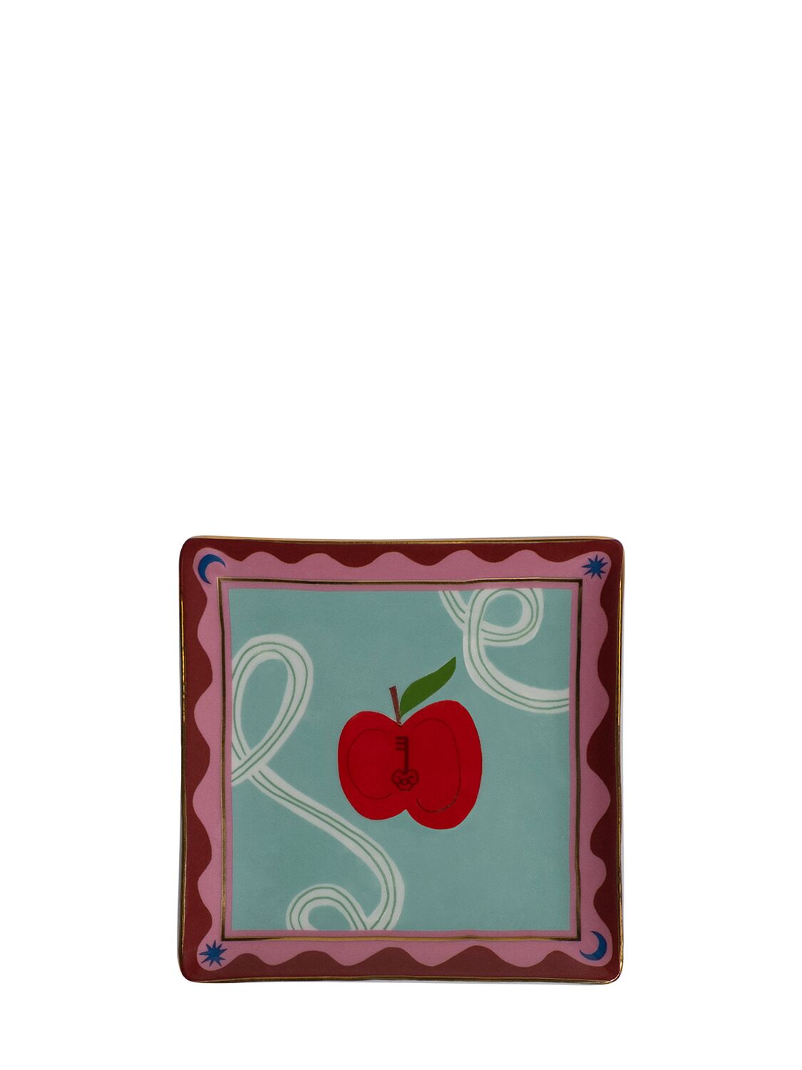 Bitossi Home Apple Square Valet Tray In Multicolor