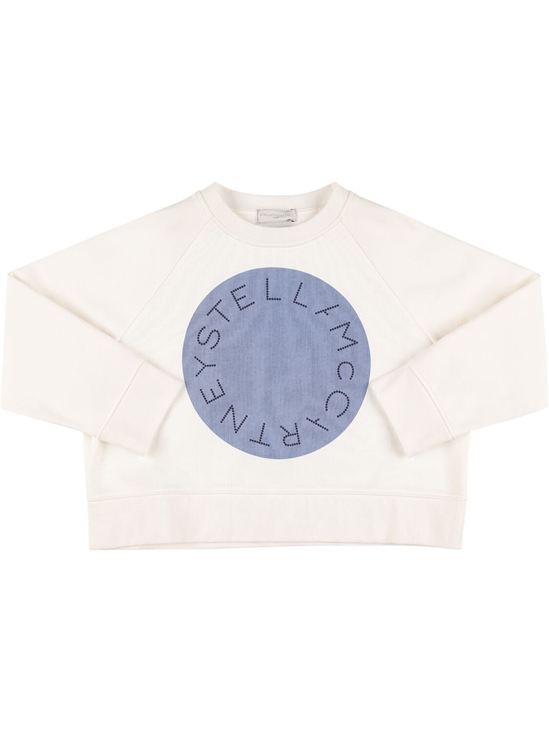 Stella Mccartney Kids' Organic Cotton Logo Sweatshirt In White