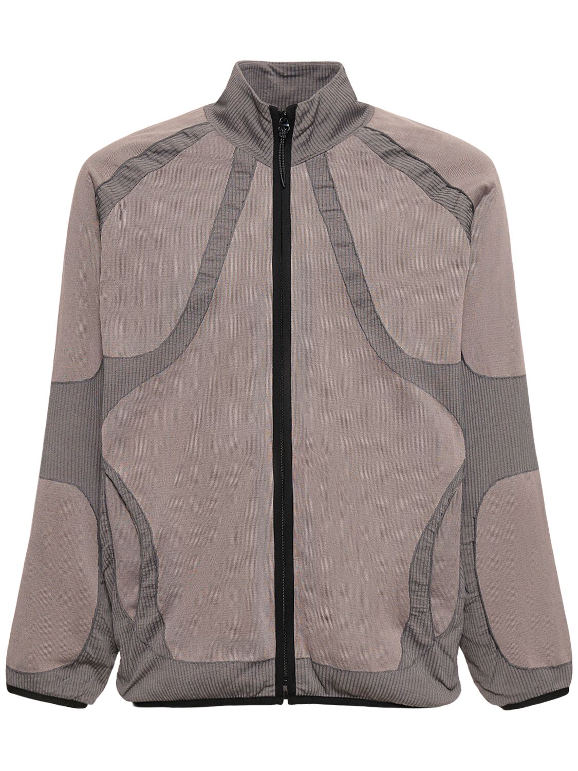 J.l-a.l Liquid Tech Track Jacket In Grey-pink