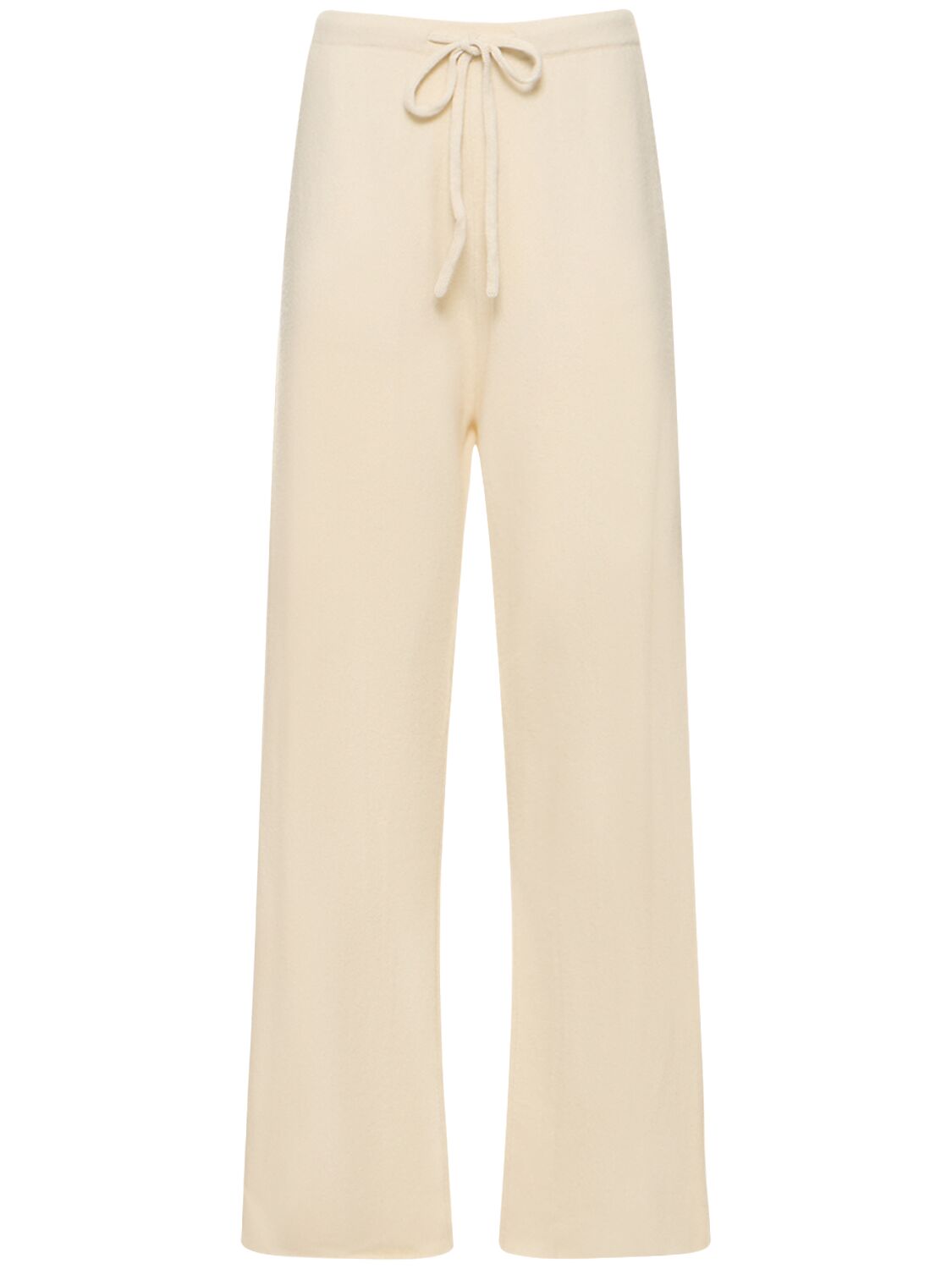 Extreme Cashmere Run Cashmere Blend Wide Trousers In Cream