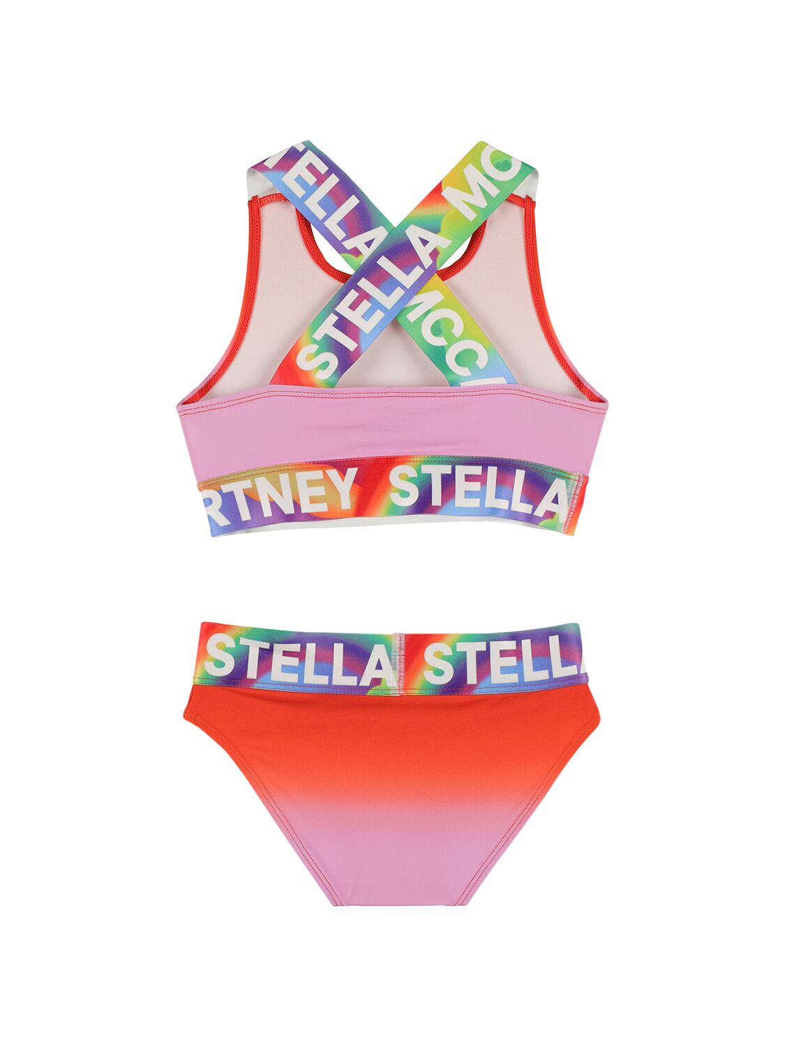Shop Stella Mccartney Recycled Lycra Printed Bikini In Bunt