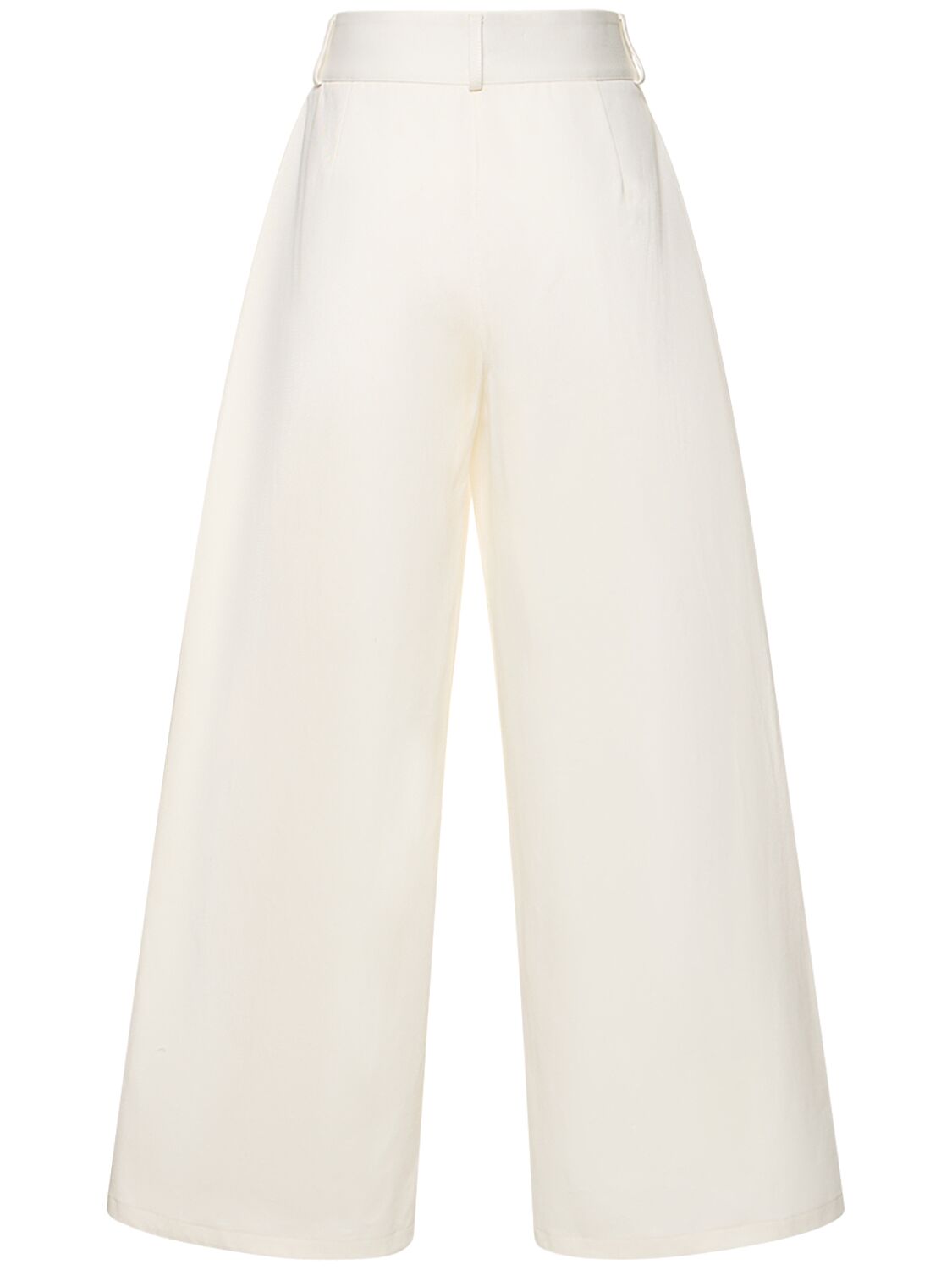 Shop Jil Sander Cotton Gabardine Wide Leg Pants In White