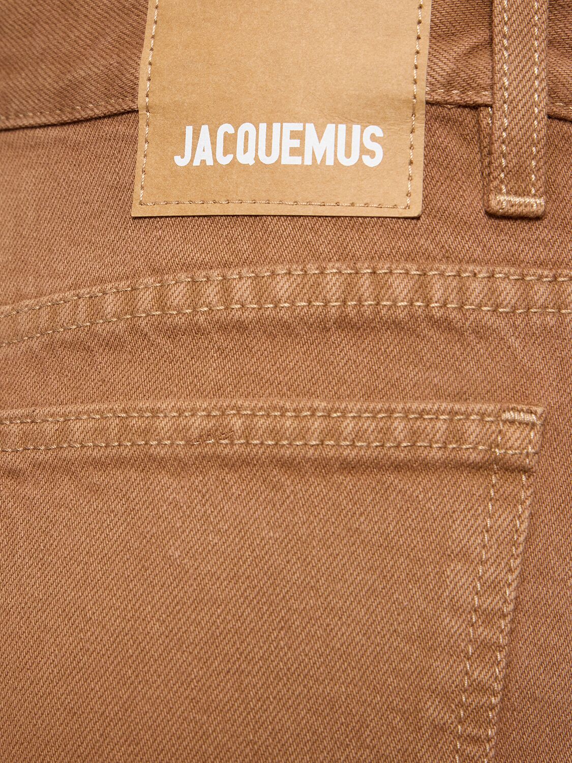 Shop Jacquemus Le Haut De Nimes Denim Straight Jeans In Camel