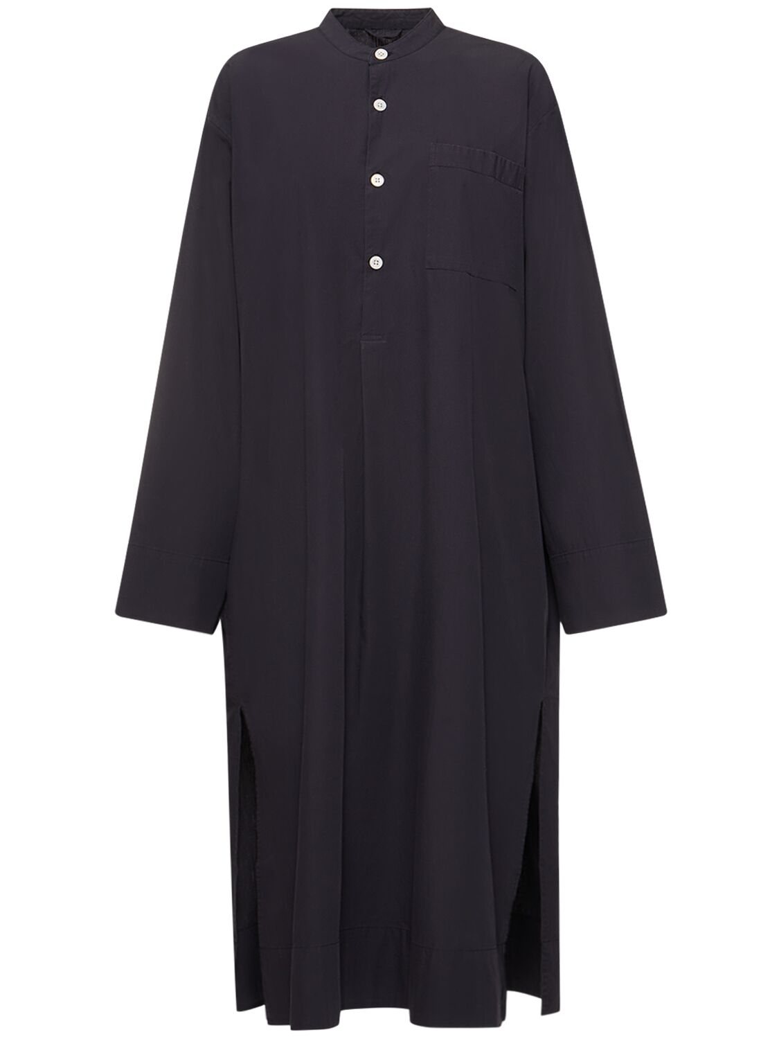 Birkenstock Tekla Buttoned Cotton Kaftan Shirt In Black