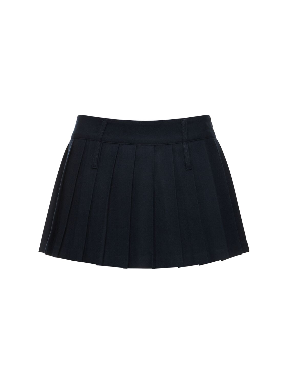 THE FRANKIE SHOP BLAKE PLEATED WOOL BLEND MINI SKIRT