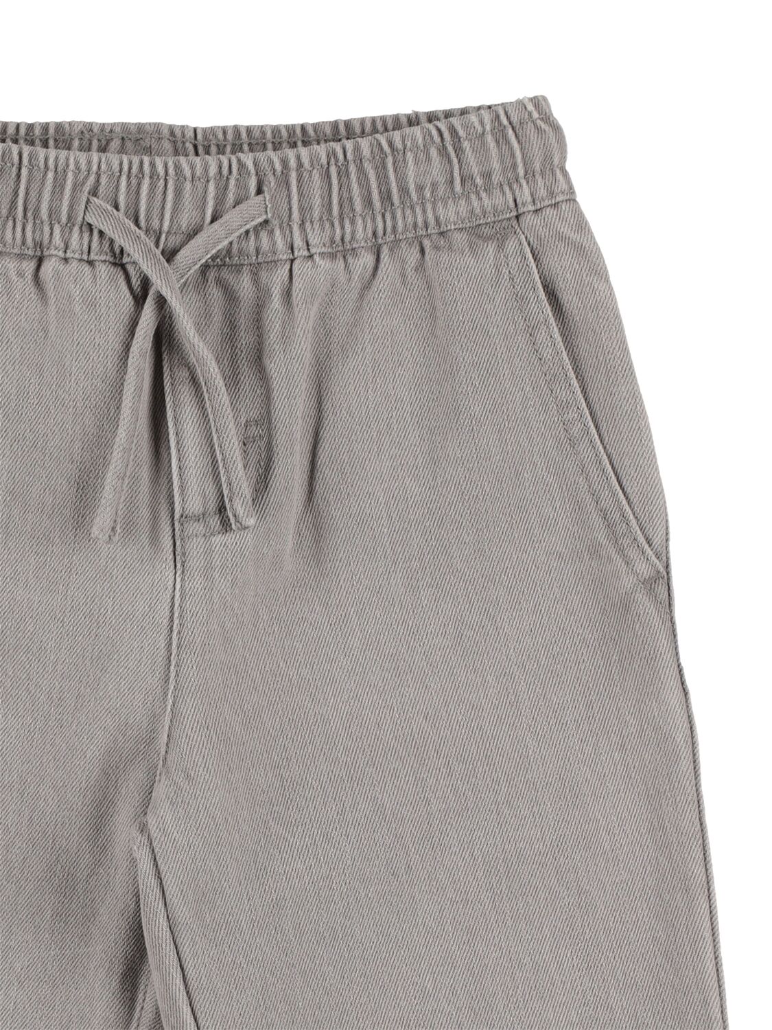 Shop Stella Mccartney Organic Cotton Light Denim Shorts In Grau