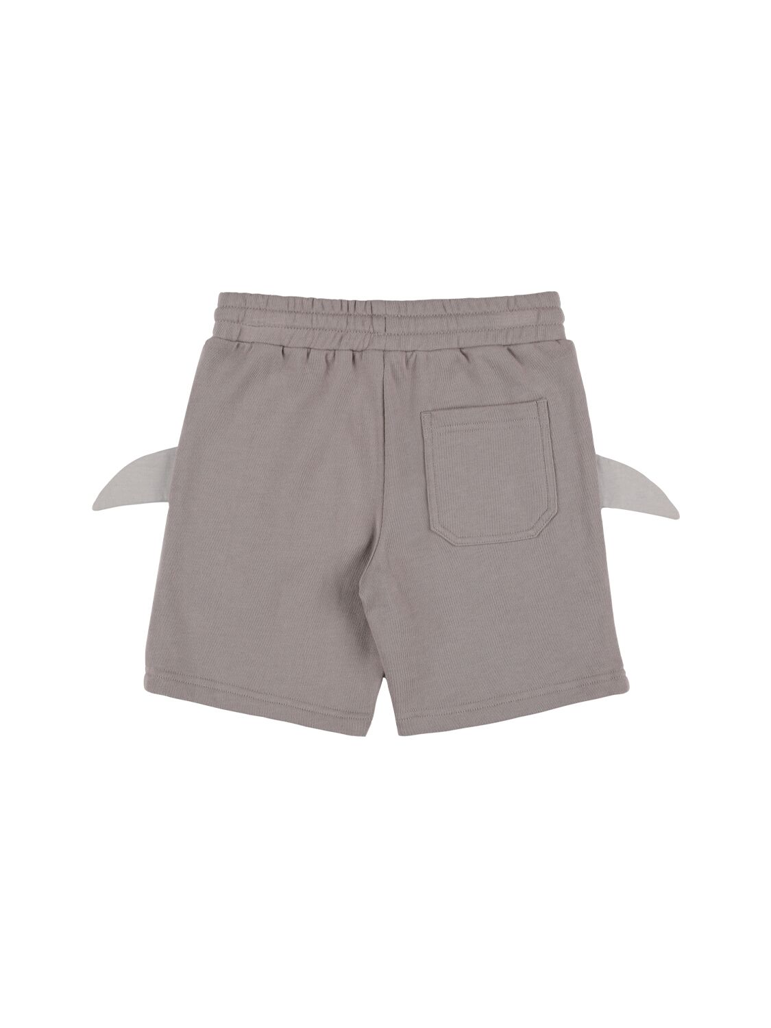 Shop Stella Mccartney Organic Cotton Sweat Shorts W/ Appliqués In Grau