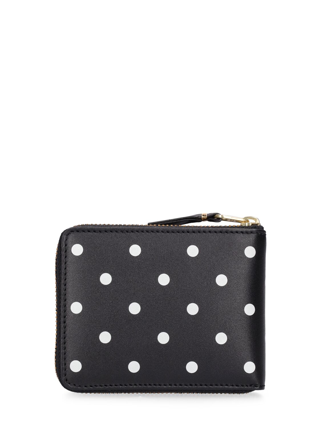 Shop Comme Des Garçons Dot Print Leather Line Wallet In Black