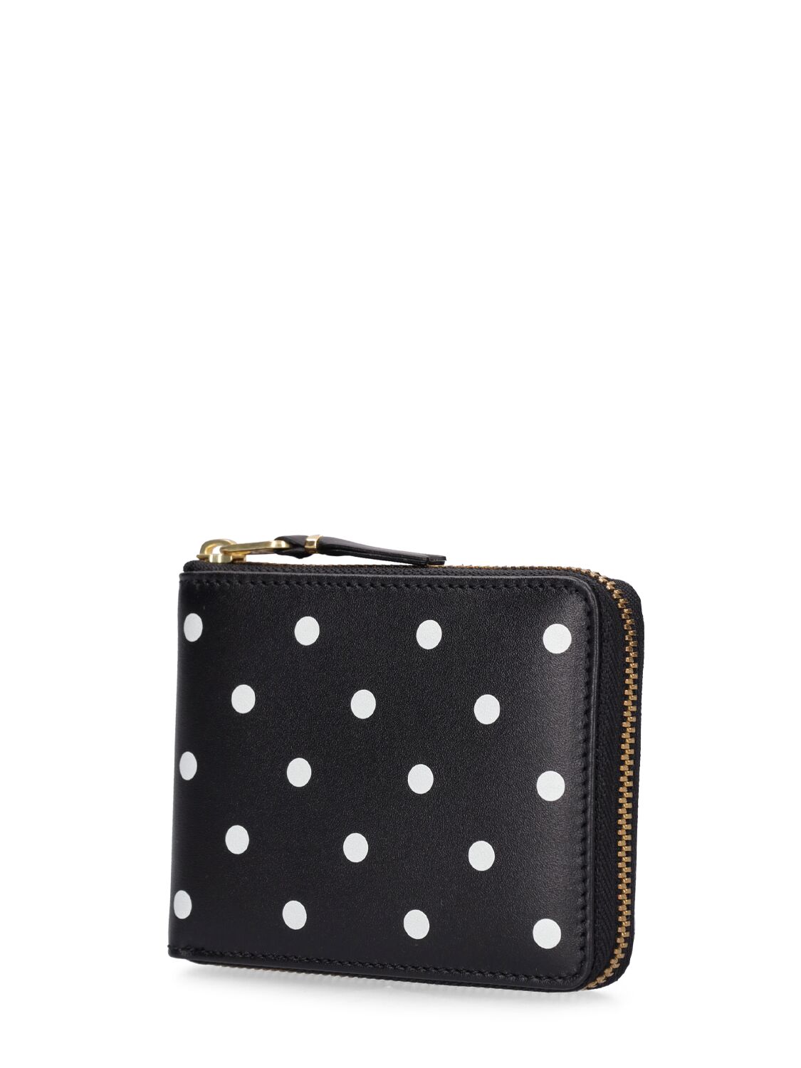 Shop Comme Des Garçons Dot Print Leather Line Wallet In Black