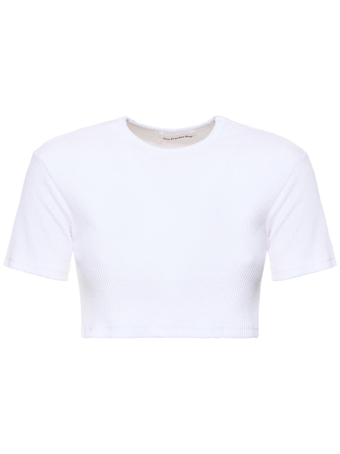 Nico Cotton Blend Cropped T-shirt – WOMEN > CLOTHING > T-SHIRTS