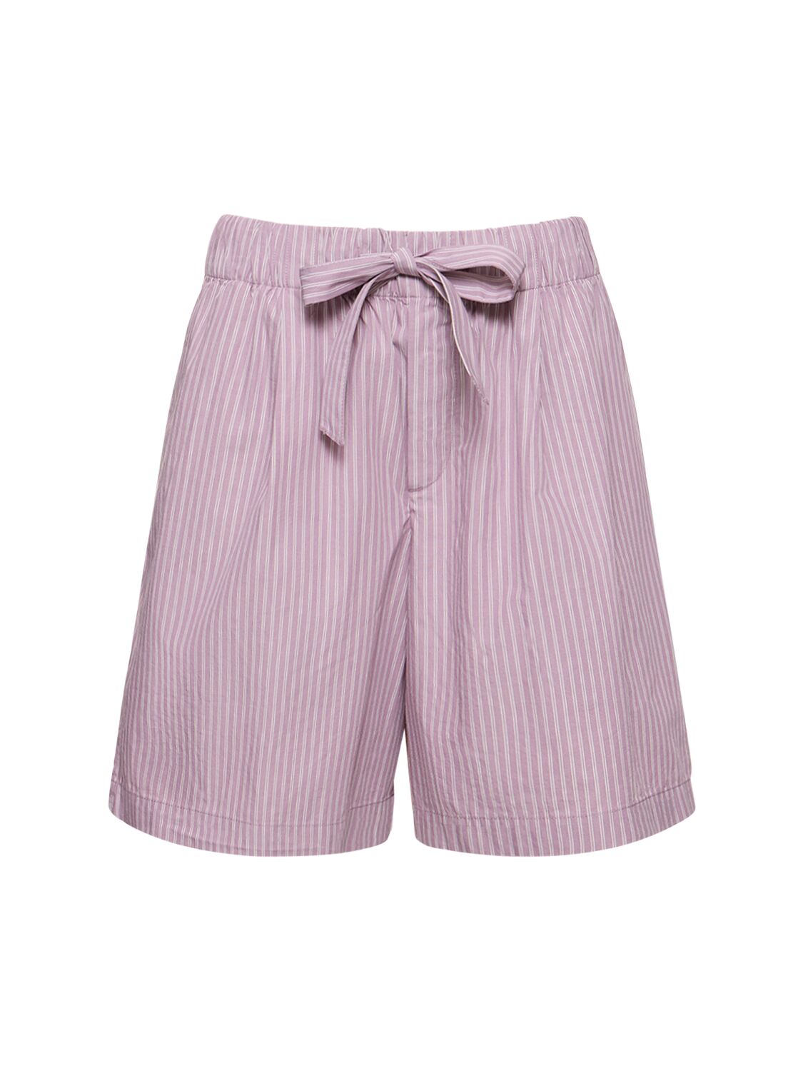 Birkenstock Tekla Pleated Cotton Shorts In Purple