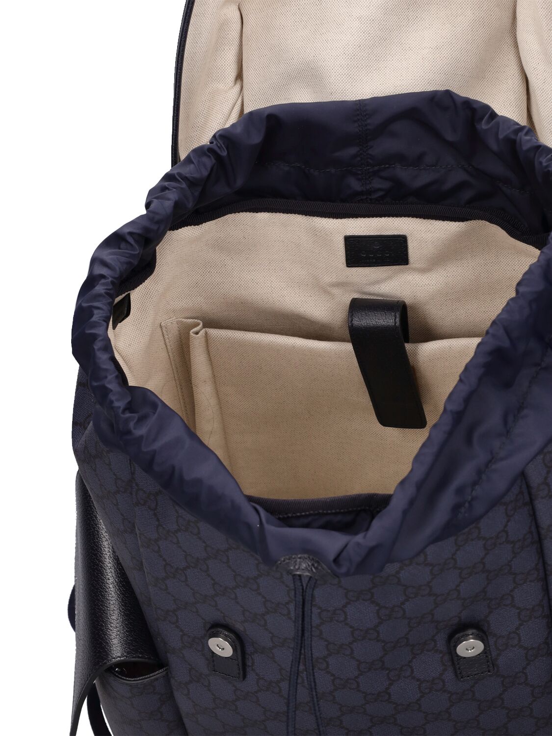 Shop Gucci Ophidia Gg Supreme Backpack In Blue,black