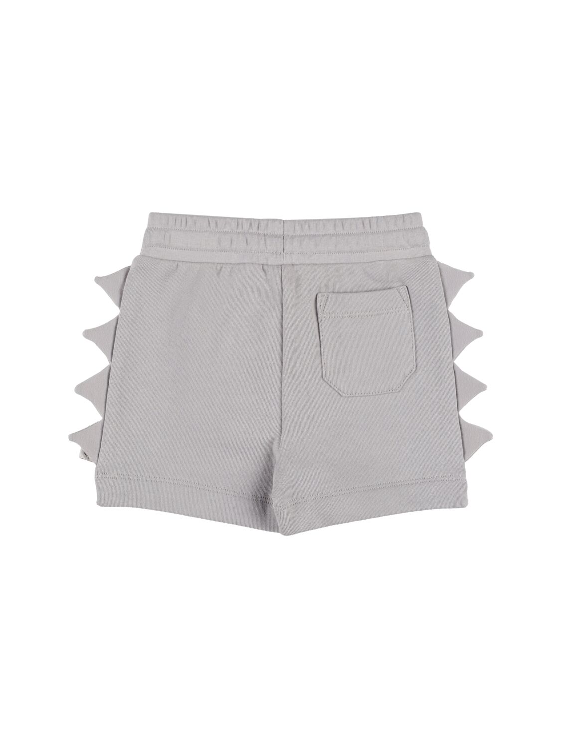 Shop Stella Mccartney Organic Cotton Sweat Shorts W/appliqués In Grey