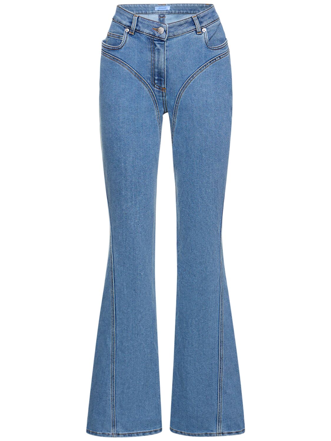 Image of Mid Rise Denim Straight Jeans