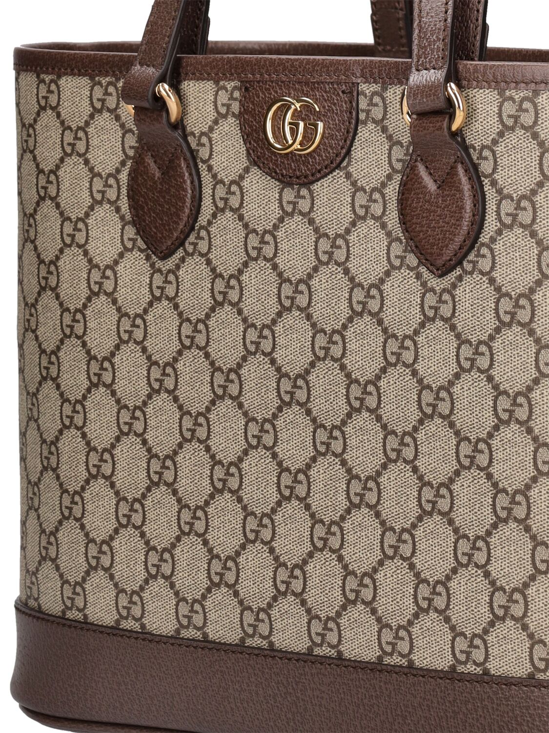 Shop Gucci Mini Ophidia Gg Canvas Tote Bag In Ebony