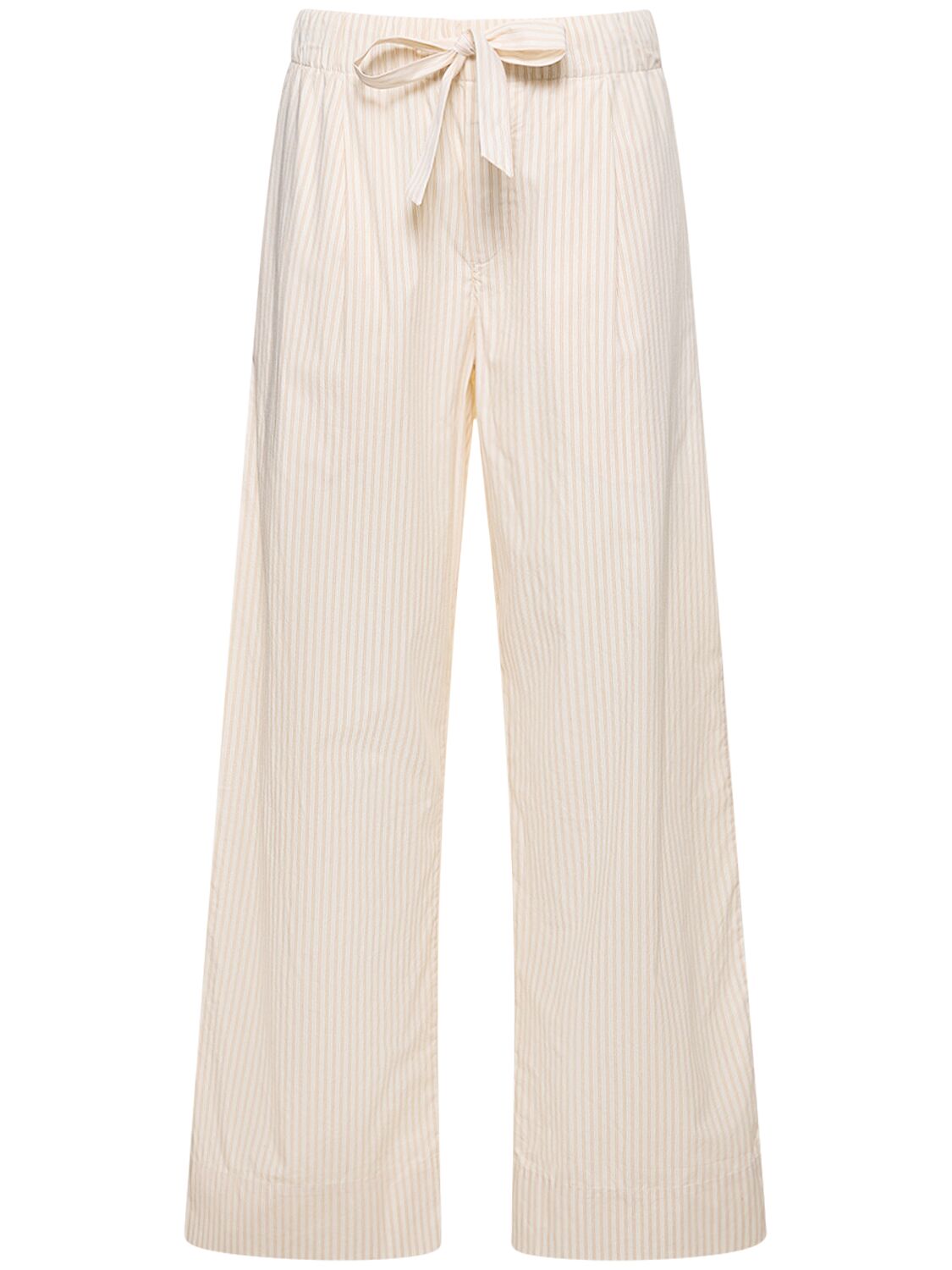 Birkenstock Tekla Pleated Cotton Pants In White,beige