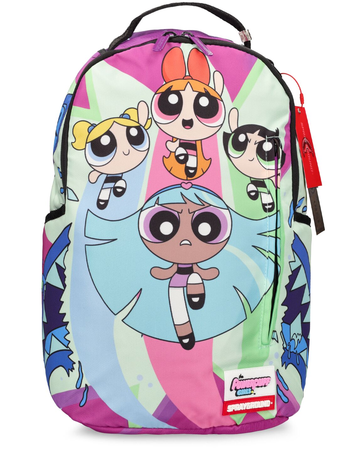 Sprayground Kids' The Powerpuff Girl Print Canvas Backpack In Multicolor
