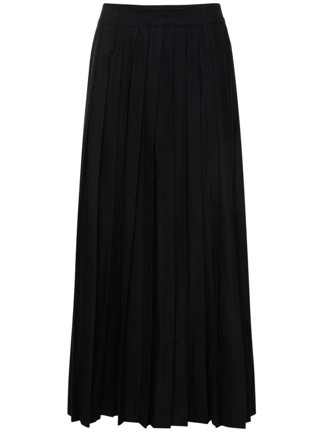 THE FRANKIE SHOP BAILEY LONG PLEATED WOOL BLEND SKIRT