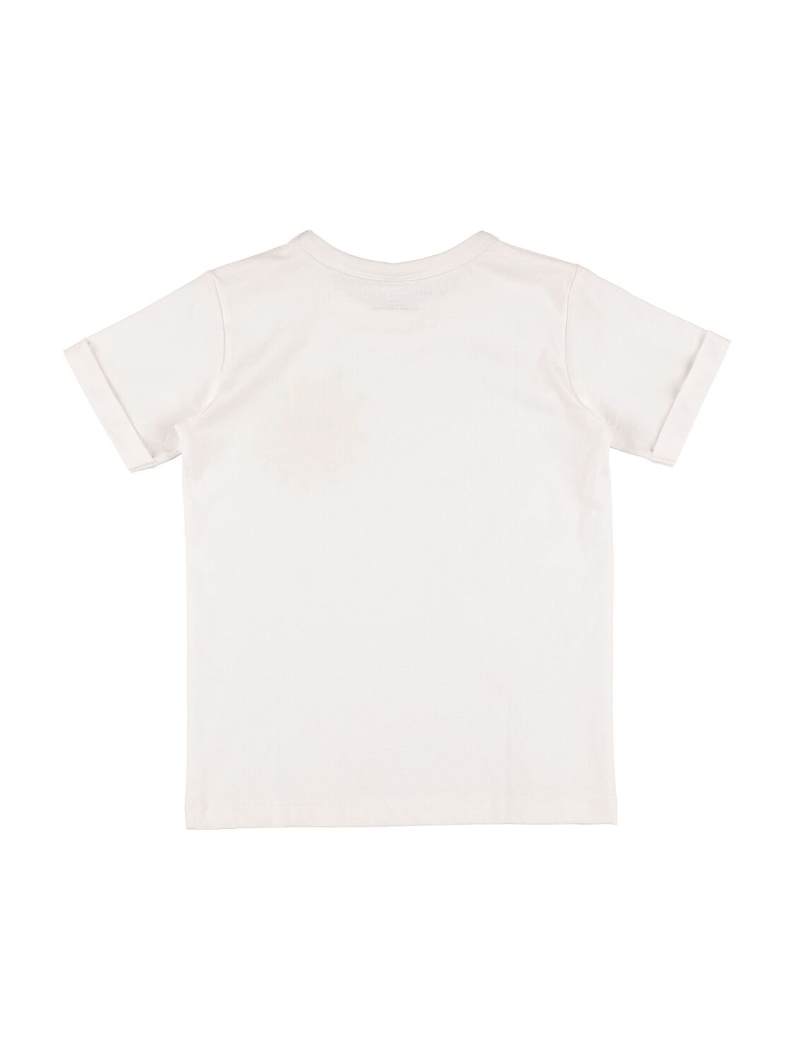 Shop Stella Mccartney Organic Cotton Printed Logo T-shirt In White