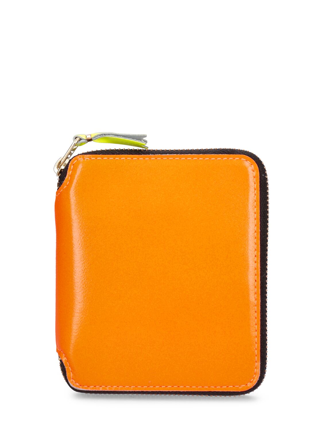Comme Des Garçons Super Fluo Leather Wallet In Light Orange