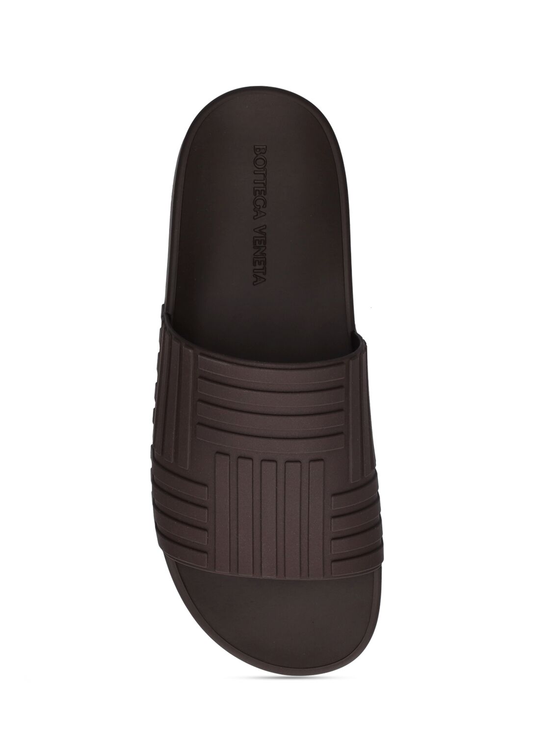 Shop Bottega Veneta Slider Rubber Sandals In Fondant
