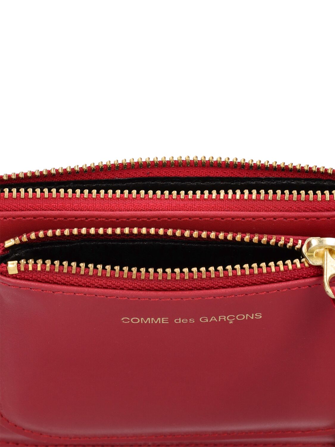 Shop Comme Des Garçons Outside Pocket Wallet In Red