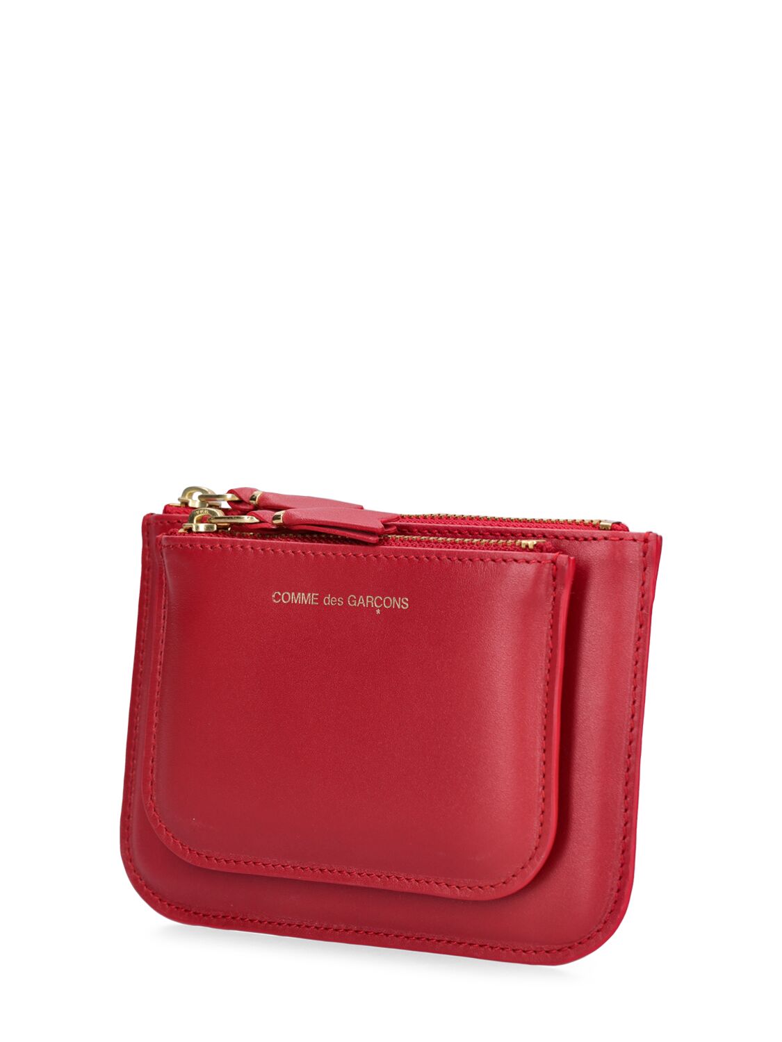 Shop Comme Des Garçons Outside Pocket Wallet In Red