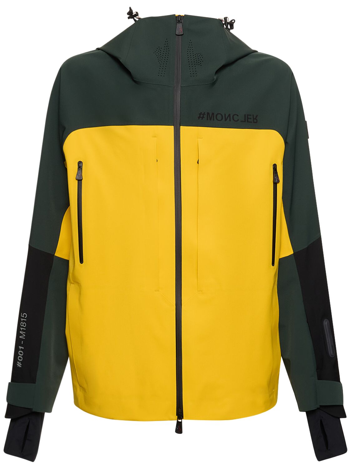 Shop Moncler Brizon Nylon Ski Jacket In Yellow,green