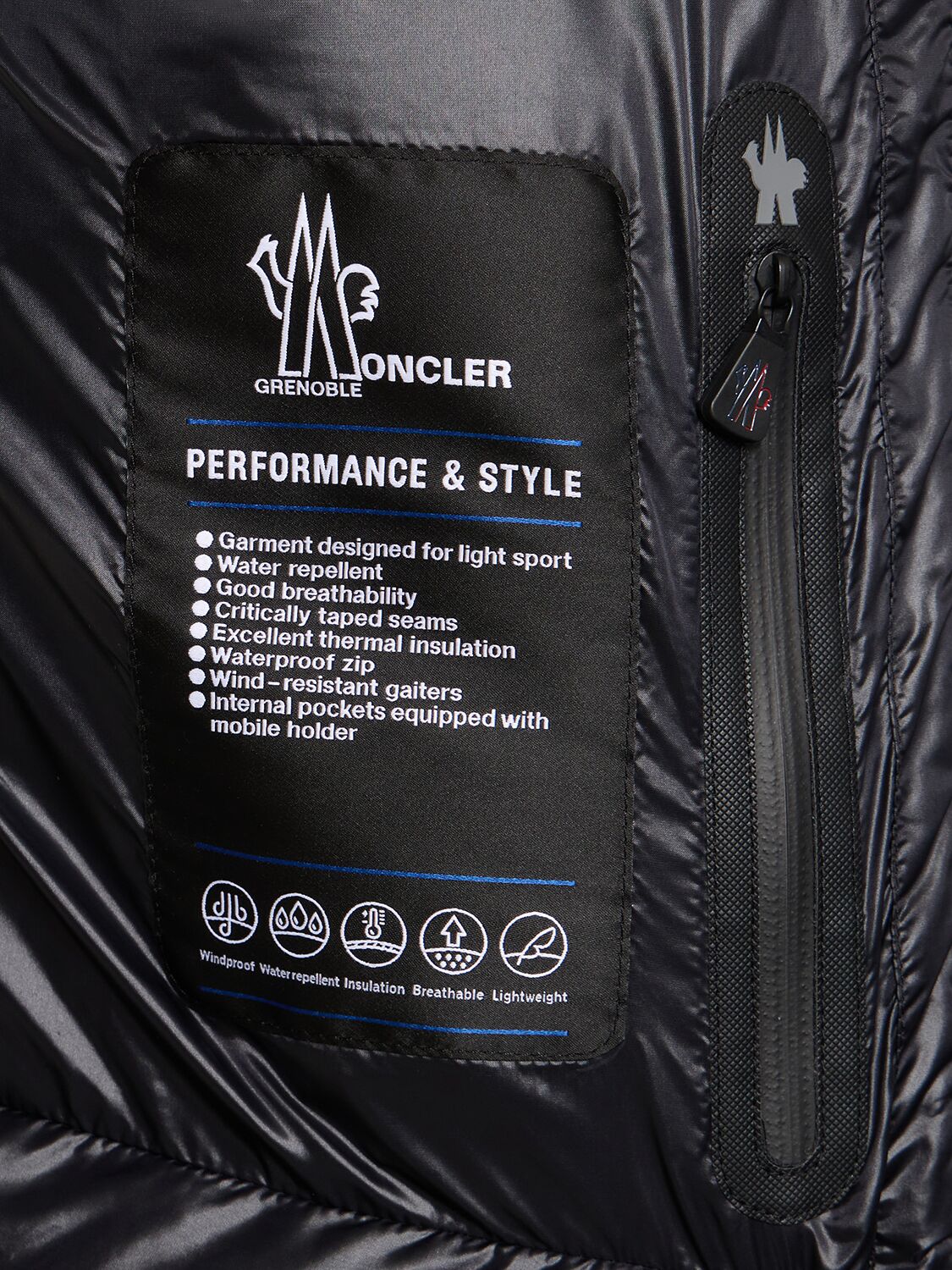 Shop Moncler Montgetech Nylon Down Ski Jacket In Black