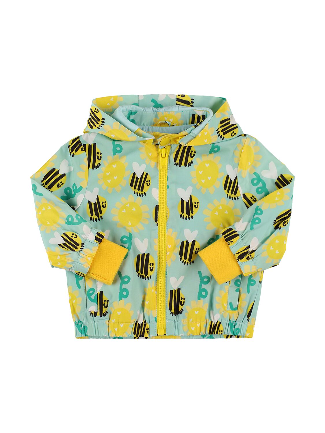 Image of All Over Bee Print Recycled Nylon Jacket
