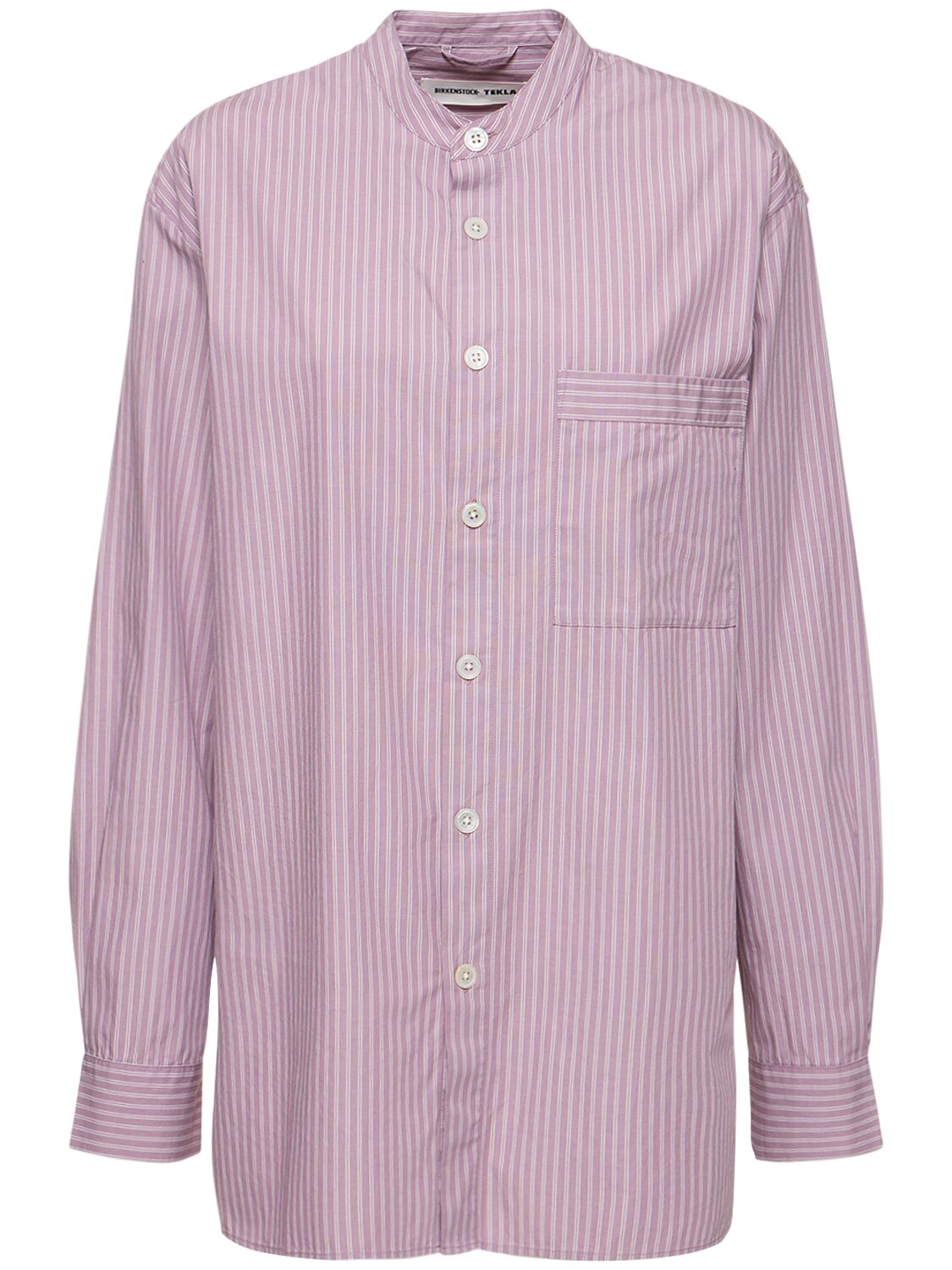 Image of Buttoned Cotton Sleep Shirt