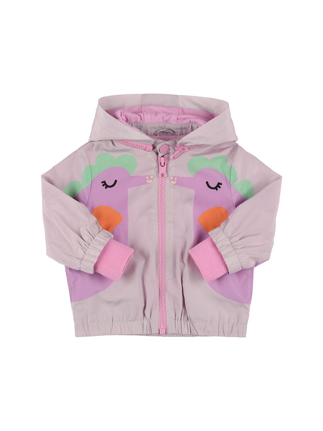 Stella Mccartney Kids' Bedruckte Jacke Aus Recyceltem Nylon In Rosa