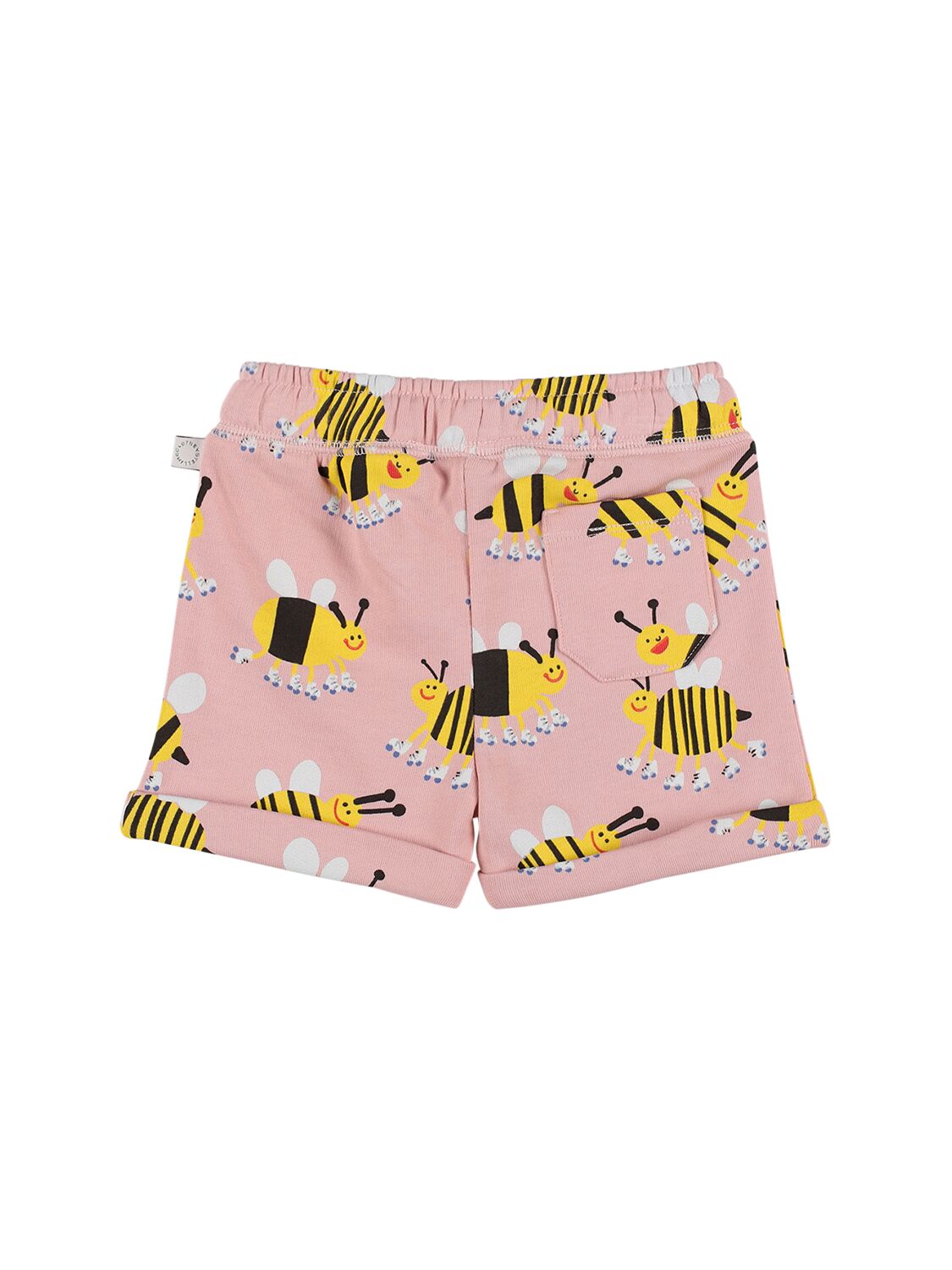 Shop Stella Mccartney Organic Cotton Jersey Printed Shorts In Pink,multi