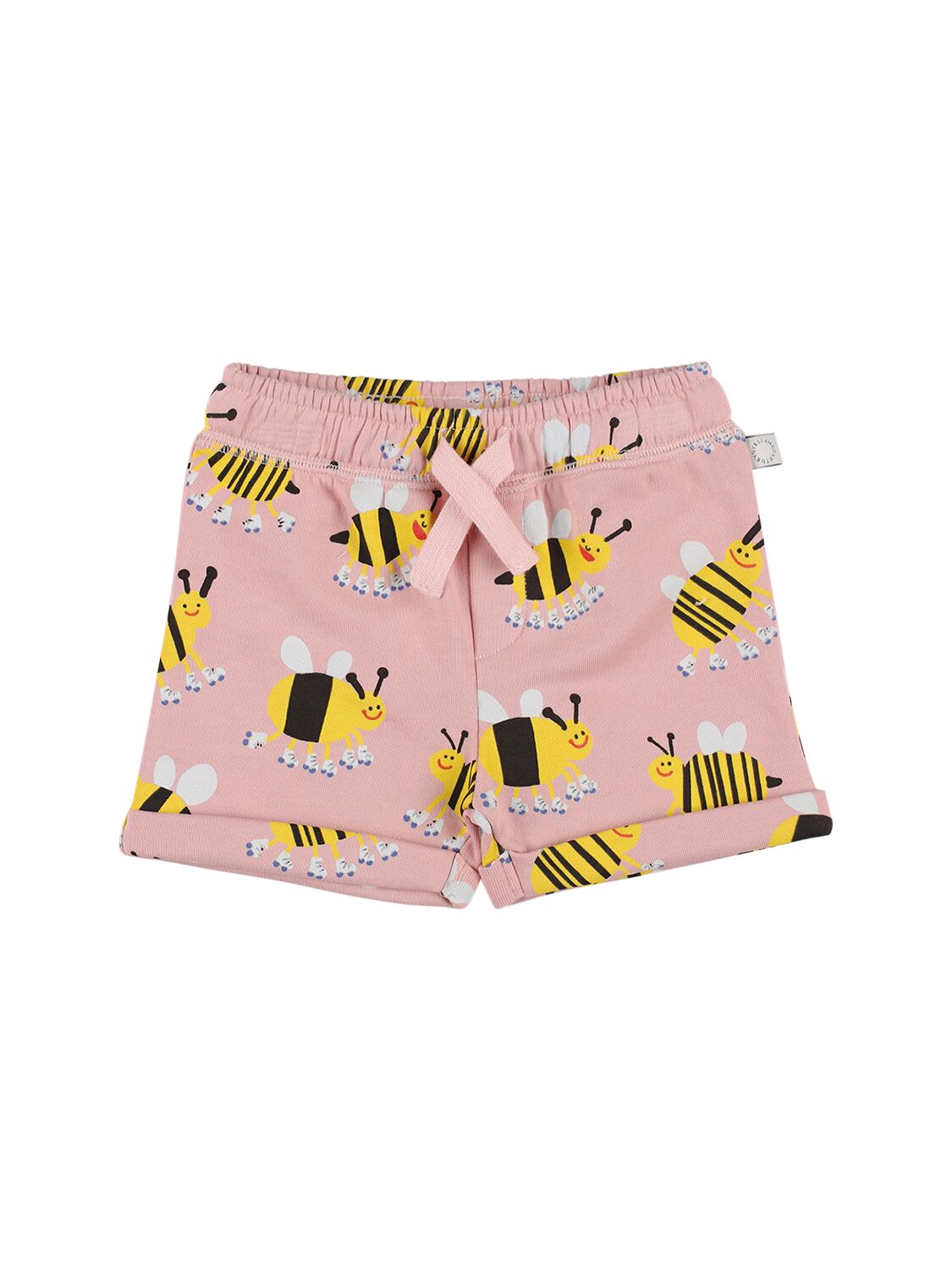 Stella Mccartney Kids' Organic Cotton Jersey Printed Shorts In Pink,multi