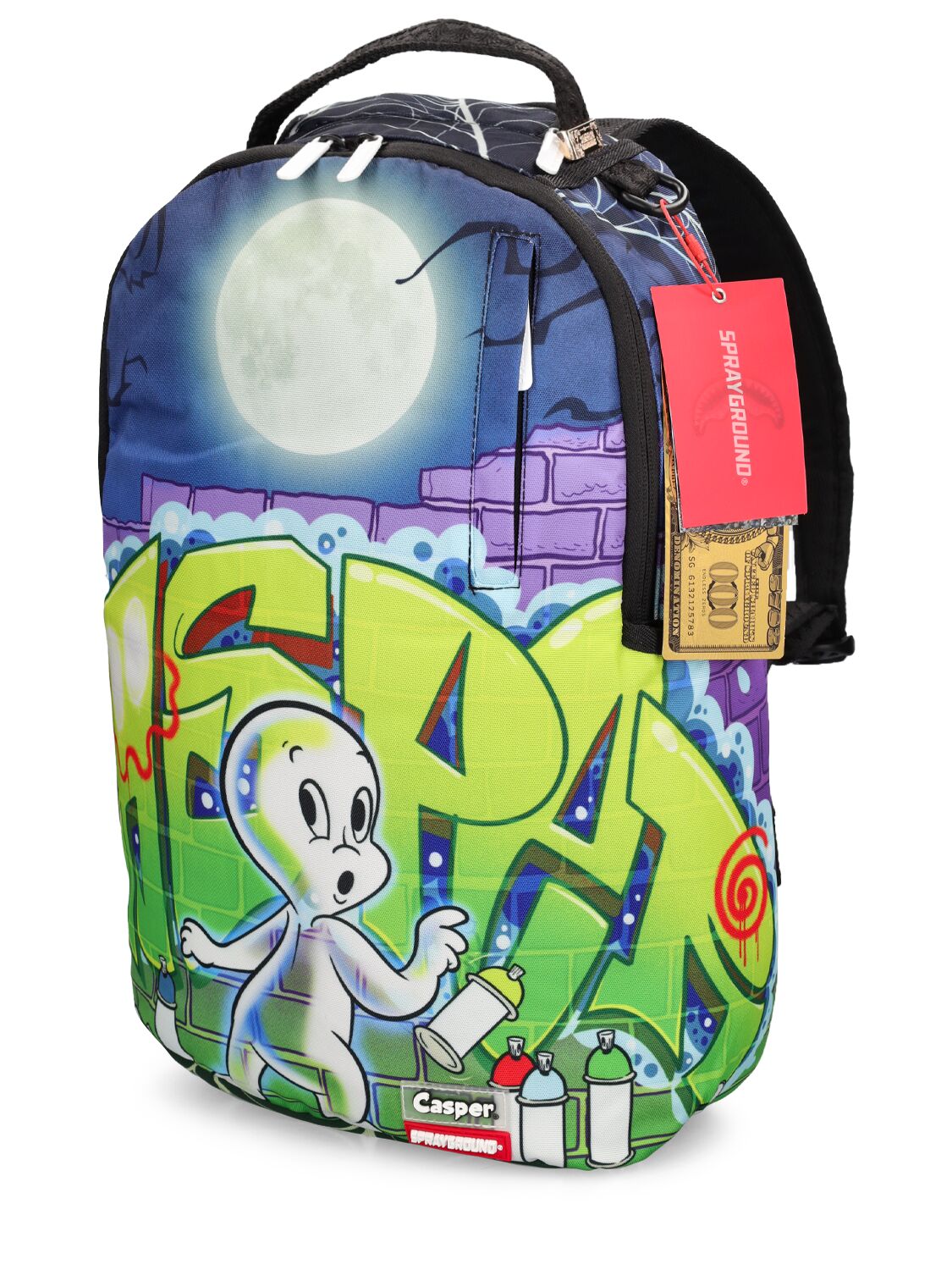 Casper print canvas backpack - SPRAYGROUND - Girls