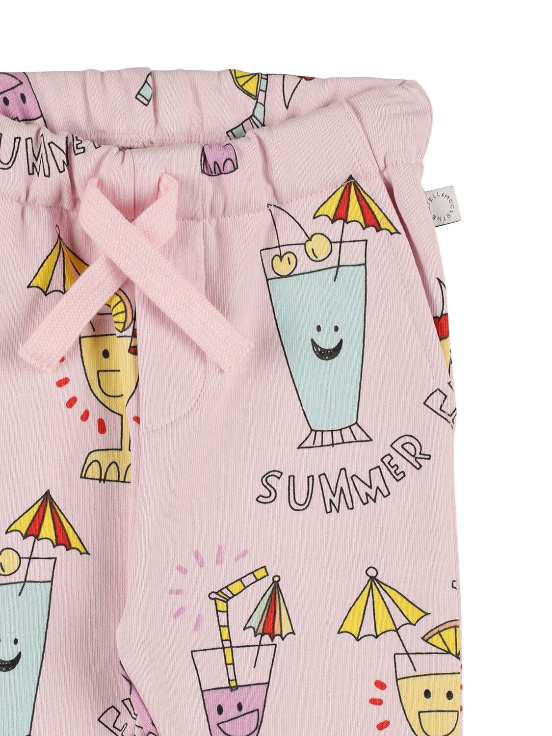 Shop Stella Mccartney Set Of Organic Cotton Sweatshirt & Pants In Pink,bunt