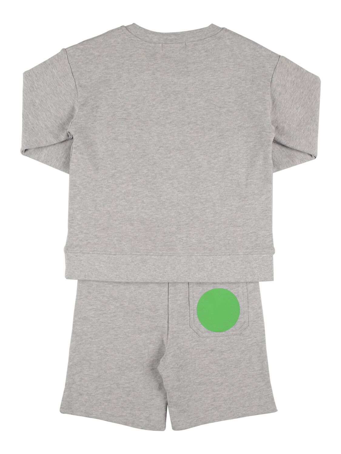 Shop Stella Mccartney Organic Cotton Sweatshirt & Sweat Shorts In Grau