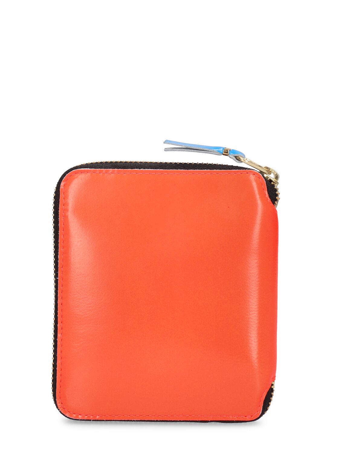 Shop Comme Des Garçons Super Fluo Leather Wallet In Orange